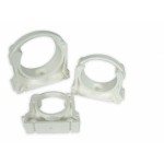 PVC pipe clamp Ø 40mm white closed (932-40) ( will only suit metric plumbing )